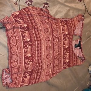 Pretty tank top with tribal elephants